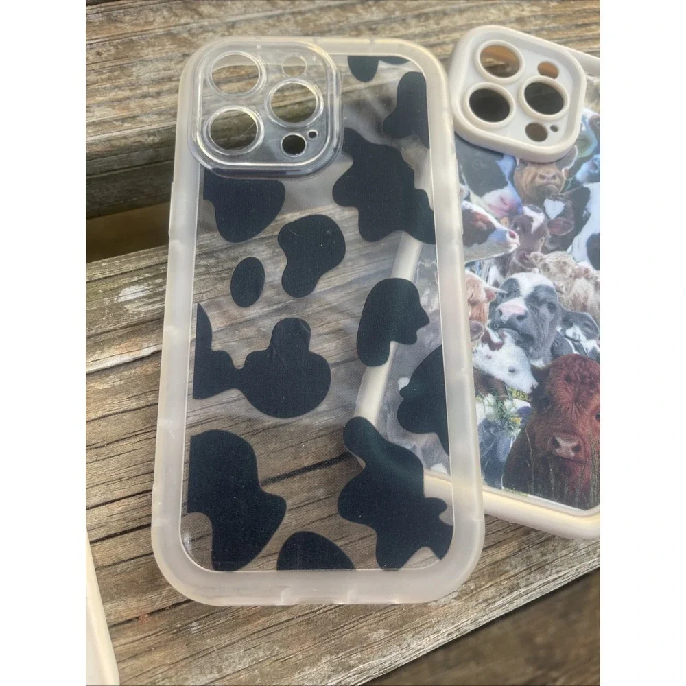 Apple iPhone 15‎ phone Case Lot of 4 all cow theme